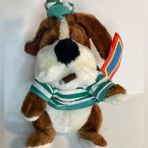 Cigar Smoking Prison Bulldog Dog Plush 1982 A&B Brooklyn Doll Pick a Pet NWT